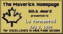 The Maverick Homepage Gold Award
