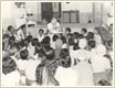 The Mother taking a French class for children, Pondicherry 1953